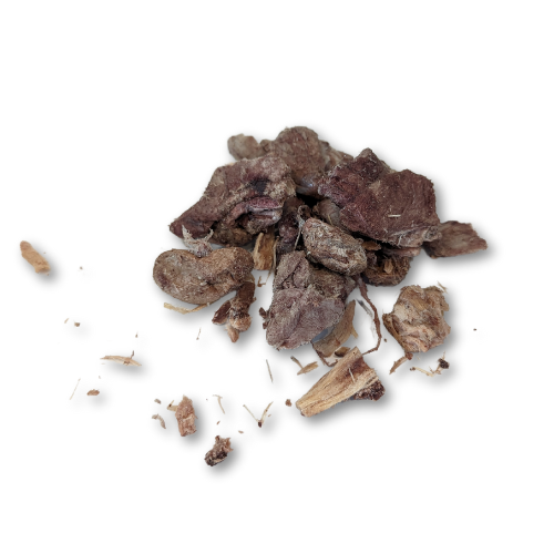 A pile of Beast Feast Freeze-Dried Rabbit Medley (3oz) on a white background, perfect for rabbits with food allergies or sensitive stomachs.
